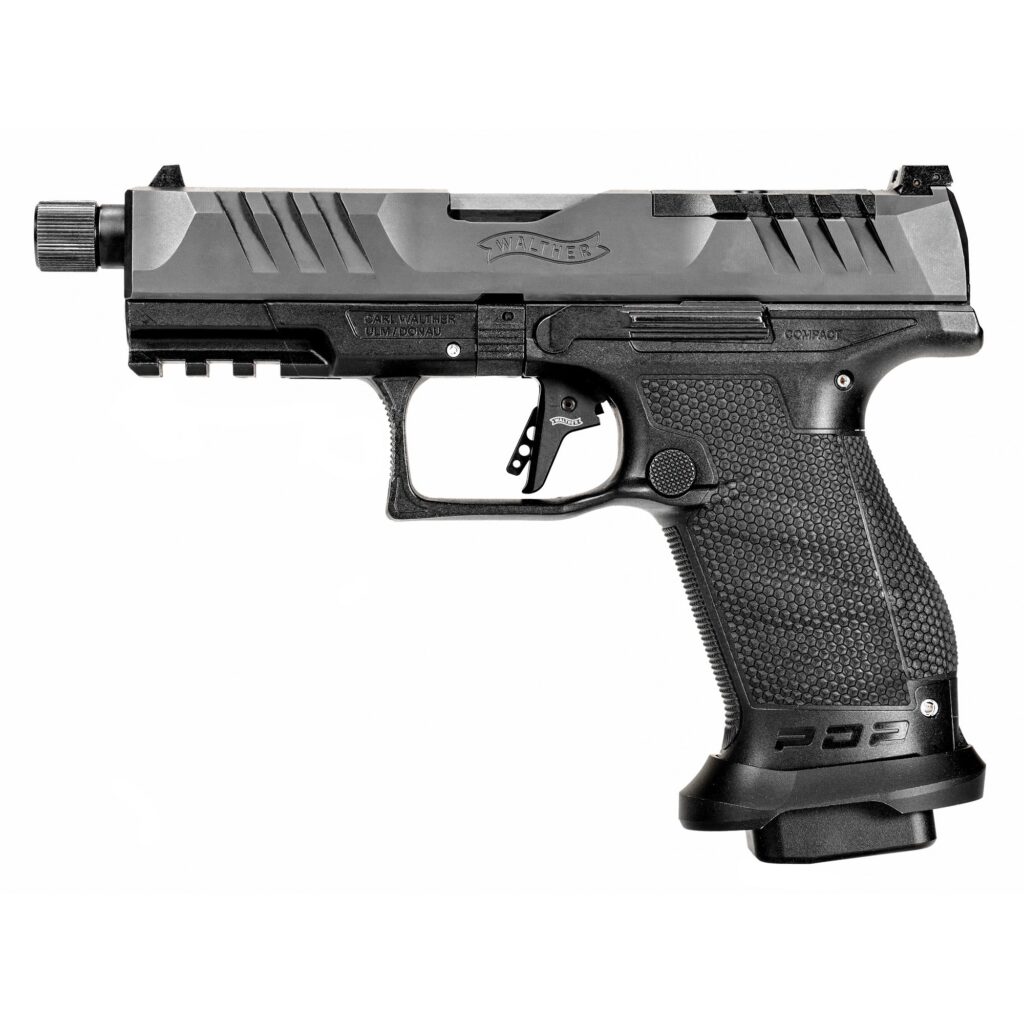 Walther PDP Pro SD Compact 9mm 4.6" Threaded Optic-Ready Pistol, Black