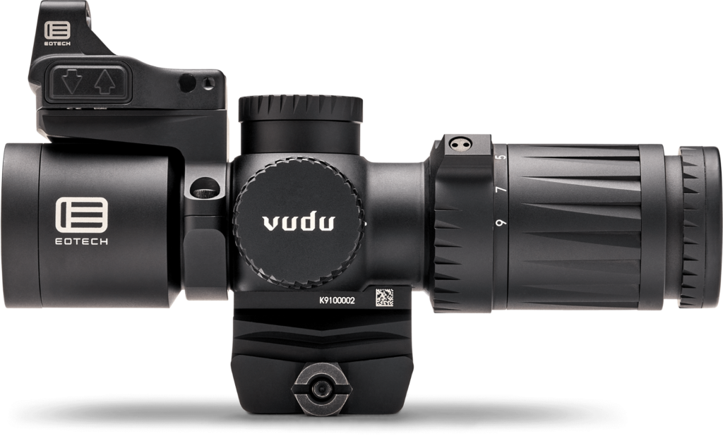 EOTECH Vudu 3-9x32mm SFP HC1 MOA Rifle Scope Package with Integrated Mount and EFLX Sight, Black