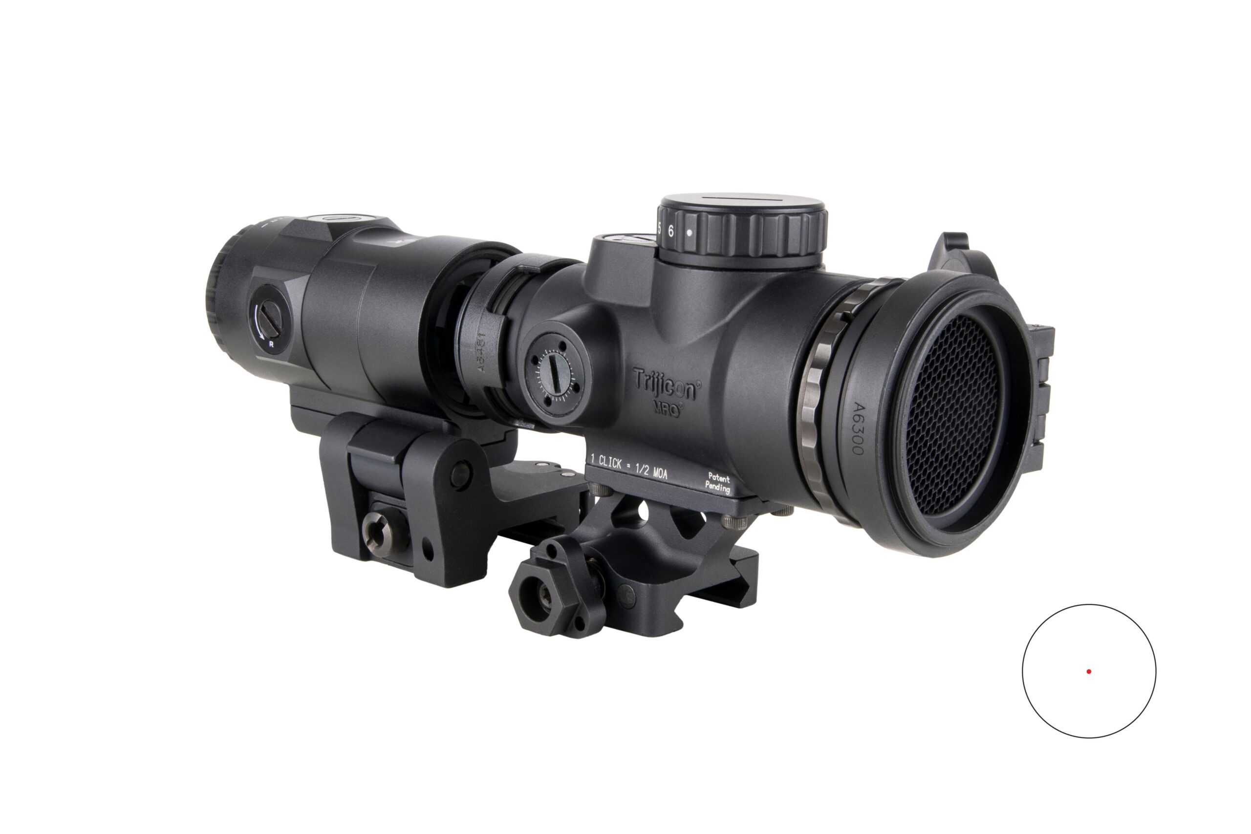 Trijicon MRO SD Patrol 1x25 2 MOA Red Dot Sight with 3x Magnifier, Black - Image 5