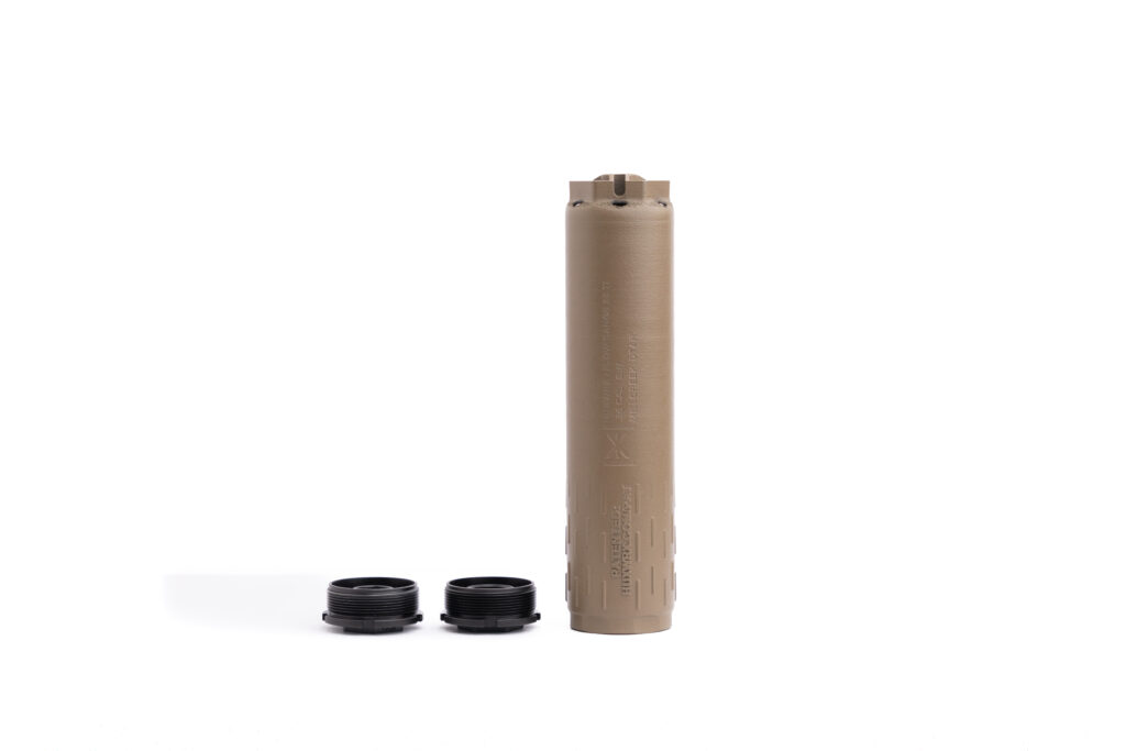 HUXWRX FLOW Range 36 Ti DT Suppressor, Flat Dark Earth
