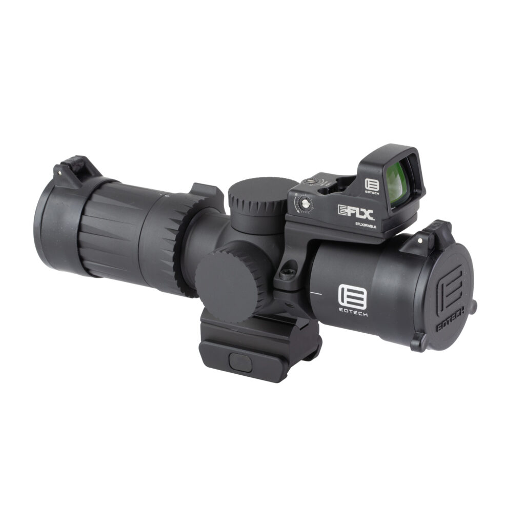 EOTECH Vudu 3-9x32mm SFP MR5 MRAD Rifle Scope Package with Integrated Mount and EFLX Sight, Black