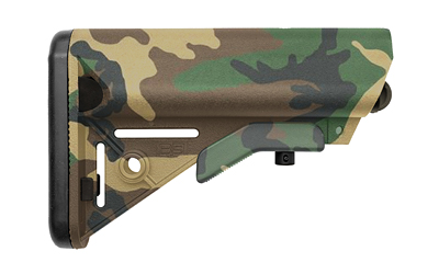 B5 Systems Enhanced SOPMOD Stock, Mil-Spec, Woodland Camo - Image 2