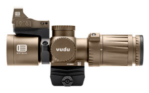 EOTECH Vudu 3-9x32mm SFP MR5 MRAD Rifle Scope Package with Integrated Mount and EFLX Sight, Tan