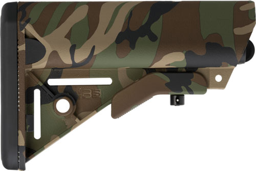 B5 Systems Enhanced SOPMOD Stock, Mil-Spec, Woodland Camo