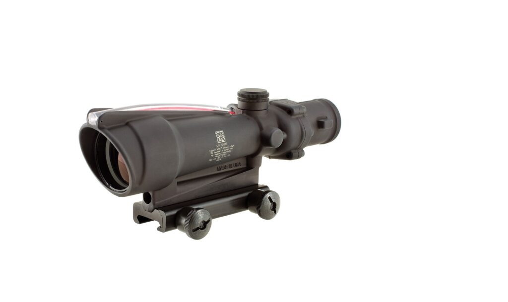 Trijicon ACOG TA11E 3.5×35 Riflescope, Red .308 Chevron Reticle, TA51 Mount, Black