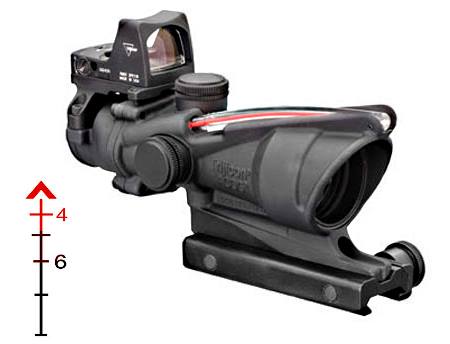 Trijicon ACOG 4x32 BAC Riflescope with RMR, Red Chevron Reticle - Image 6