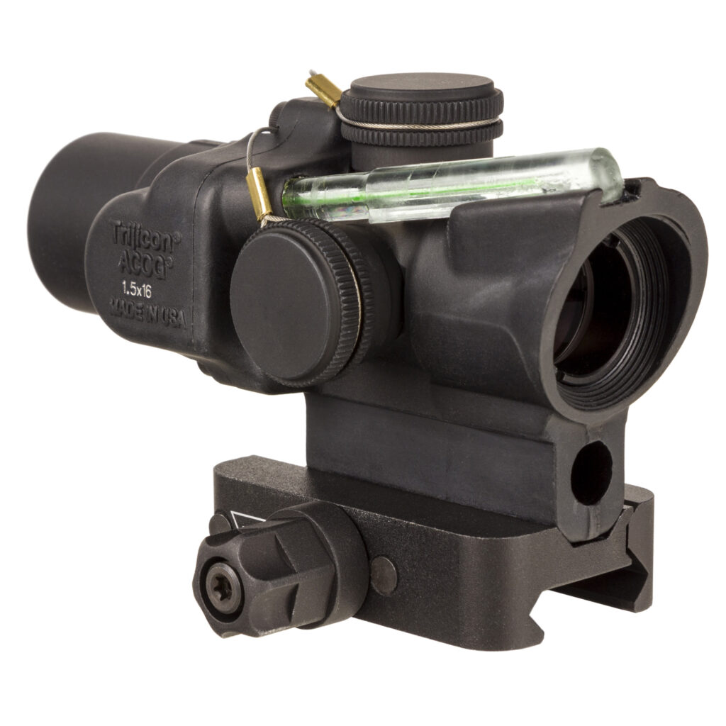 Trijicon Compact ACOG 1.5x16S Riflescope, Green Ring & 2 MOA Dot Reticle, Q-LOC Mount, Black