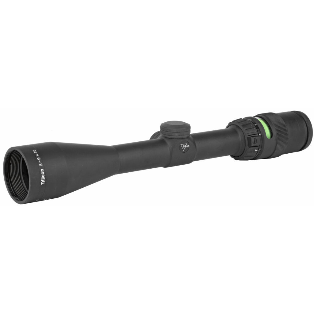 Trijicon AccuPoint 3-9×40 Riflescope, Mil-Dot Reticle, Green Dot, Matte Black - scope exterior view