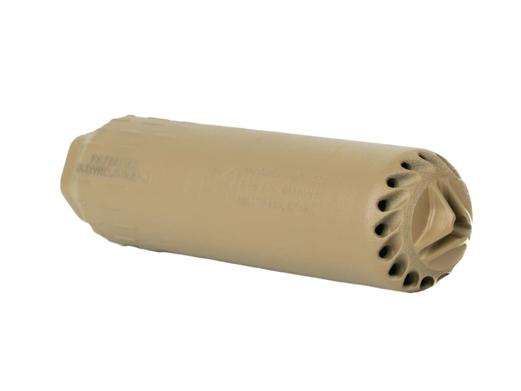 HUXWRX FLOW 556 Ti Suppressor with Flash Hider, Flat Dark Earth