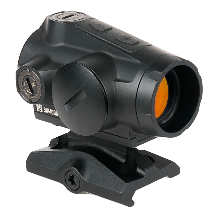 SIG Sauer ROMEO5 GEN II Elite 1x20 mm, black - objective three-quarter view on the 1.41 in. I-BEAM mount