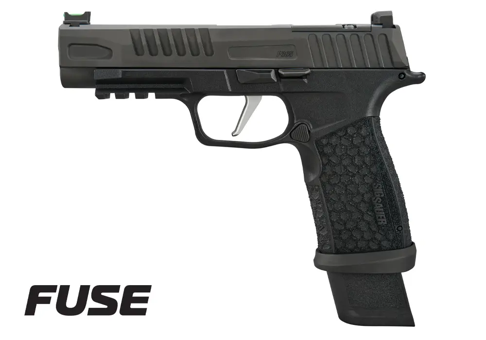 SIG P365 Fuse 10-round 9mm pistol, marketing view with Fuse wordmark