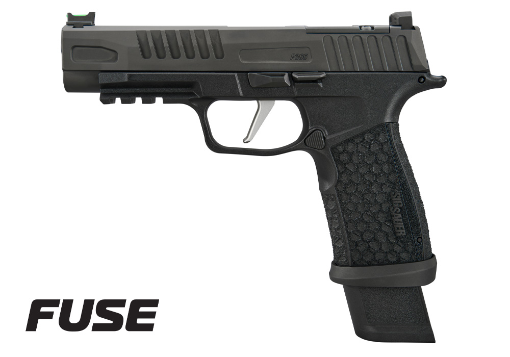 SIG P365 Fuse 10-round 9mm pistol, high-resolution marketing view with Fuse wordmark