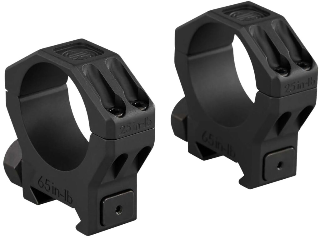 SIG ALPHA6 30mm high 1.12 in Picatinny scope rings, black