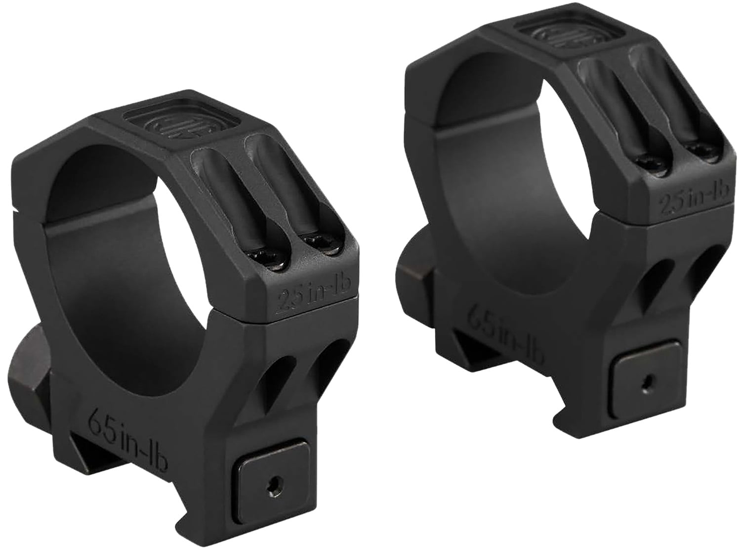 SIG ALPHA6 30mm high 1.12 in Picatinny scope rings, black