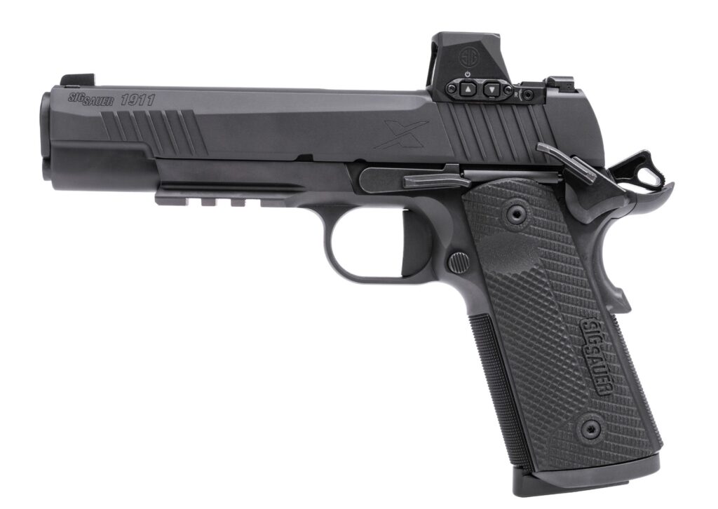 SIG Sauer Off-Duty 1911X Full-Size .45 ACP Pistol with ROMEO-X Compact, 5" Barrel, Black, 8-Round