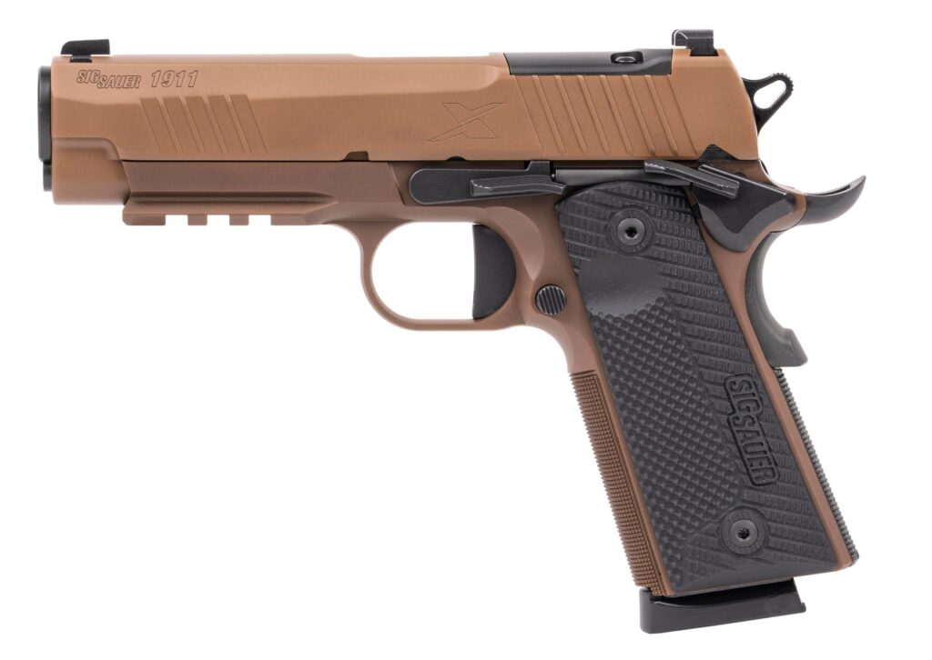 SIG 1911X XCarry coyote .45 ACP pistol, optic ready, 4.2 in. barrel