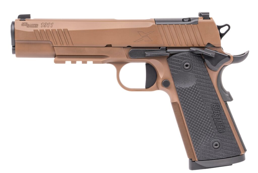SIG 1911X coyote full-size .45 ACP pistol, optic ready, 5 in. barrel