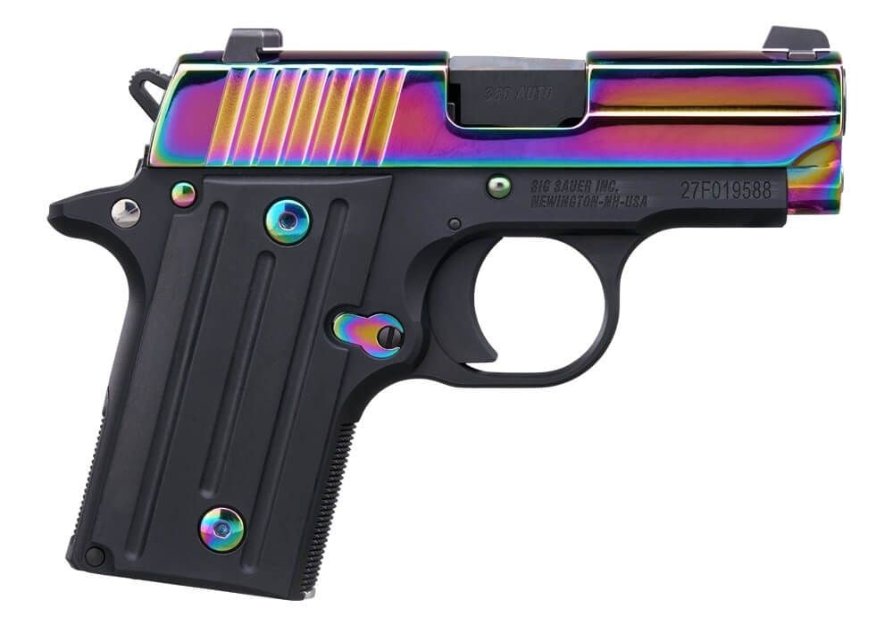 SIG Sauer P238 Titanium Rainbow .380 ACP Micro-Compact Pistol, 2.7" Barrel, 6-Round, additional view 1