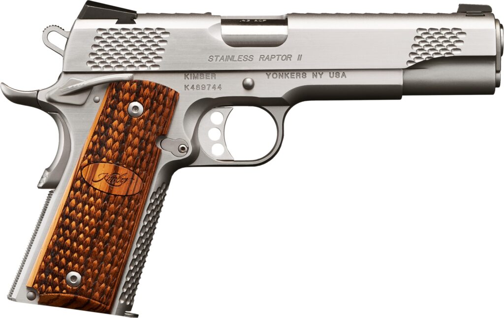 Kimber Stainless Raptor II .45 ACP 5-Inch Pistol Brush Polished Stainless - Kimber Stainless Raptor II