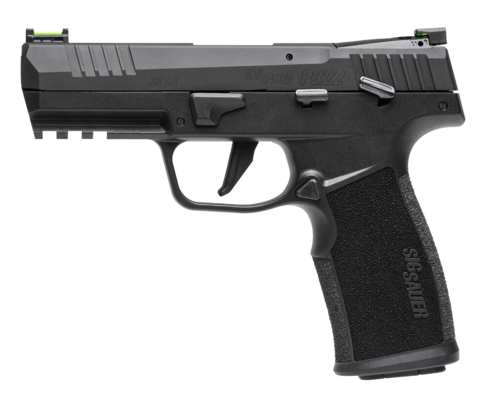 SIG Sauer P322 California compliant .22 LR pistol with 10-round magazine