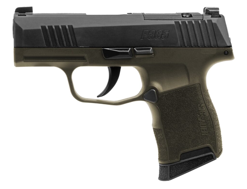 SIG Sauer P365 Fortunate Son OD Green/Black 9mm Pistol, 3.1" Barrel, 10-Round