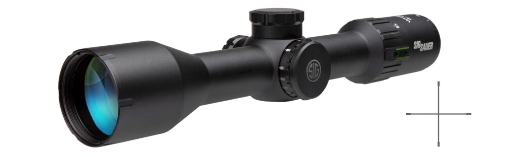 SIG Sauer WHISKEY6 3-18x44mm 30mm SFP Quadplex Riflescope, Black