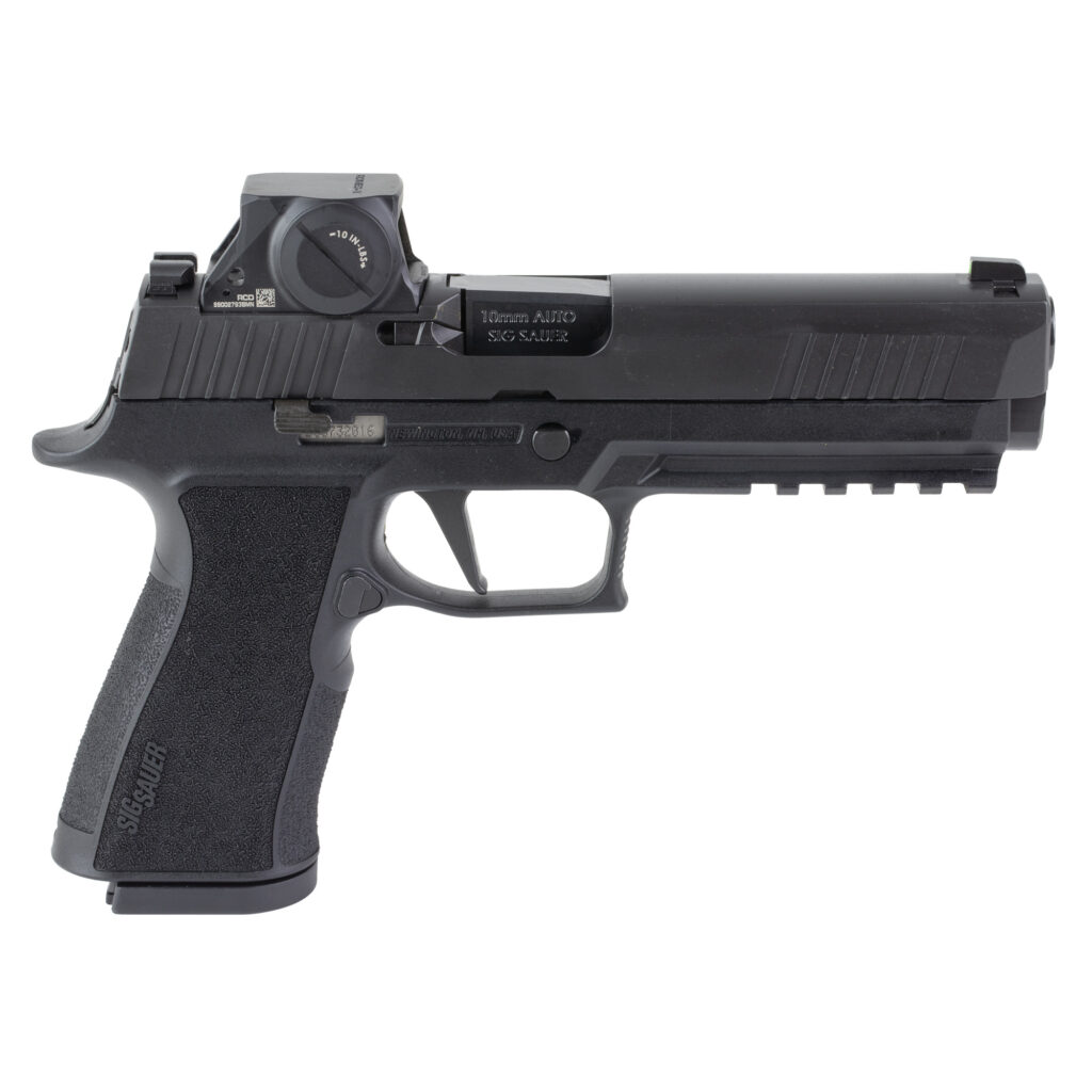 SIG Sauer P320 XTEN 10mm Pistol with ROMEO-X Enclosed SIG-LOC, 5" Barrel, Black, 15-Round
