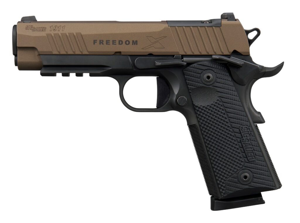 SIG Sauer 1911X XCarry Freedom .45 ACP Pistol, 4.2" Barrel, Bronze/Black, Optic Ready, 8-Round