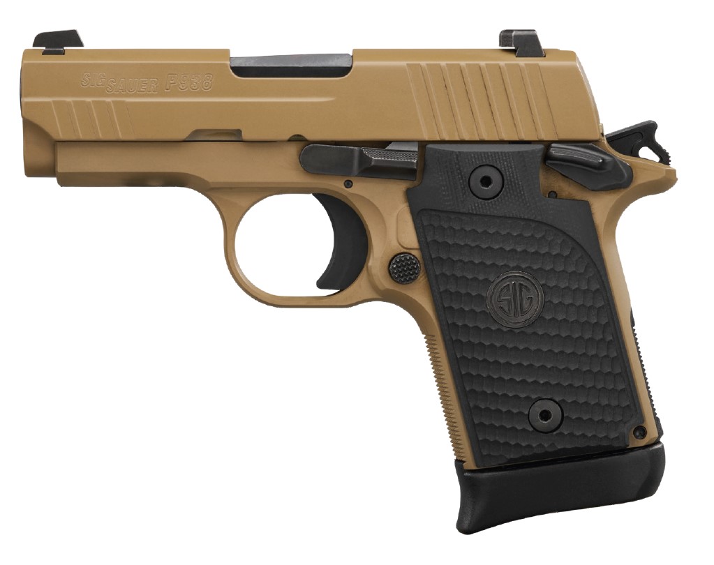 SIG P938 Emperor Scorpion 9mm micro-compact pistol, coyote Cerakote, 6/7-round