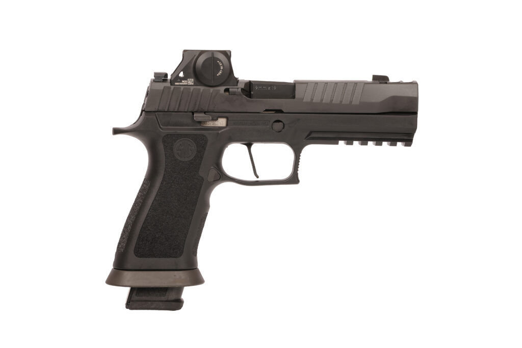 SIG Sauer P320 M.O.D. 9mm Pistol with ROMEO-X SIG-LOC, 3.9" Integrated Comp, Matte Black DLC, 21-Round