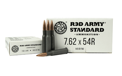 Red Army Standard 7.62x54R 148gr FMJ Ammo, 20 Round Box