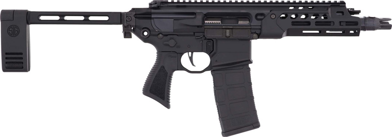 SIG MCX-Rattler LT 5.56 pistol with 7.75-inch barrel and folding PCB brace, right-side view