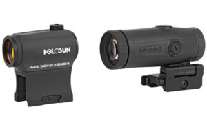 Holosun HS403C + HM3X Combo Rifle Red Dot Sight with 3x Magnifier, 2 MOA Red Dot, Black