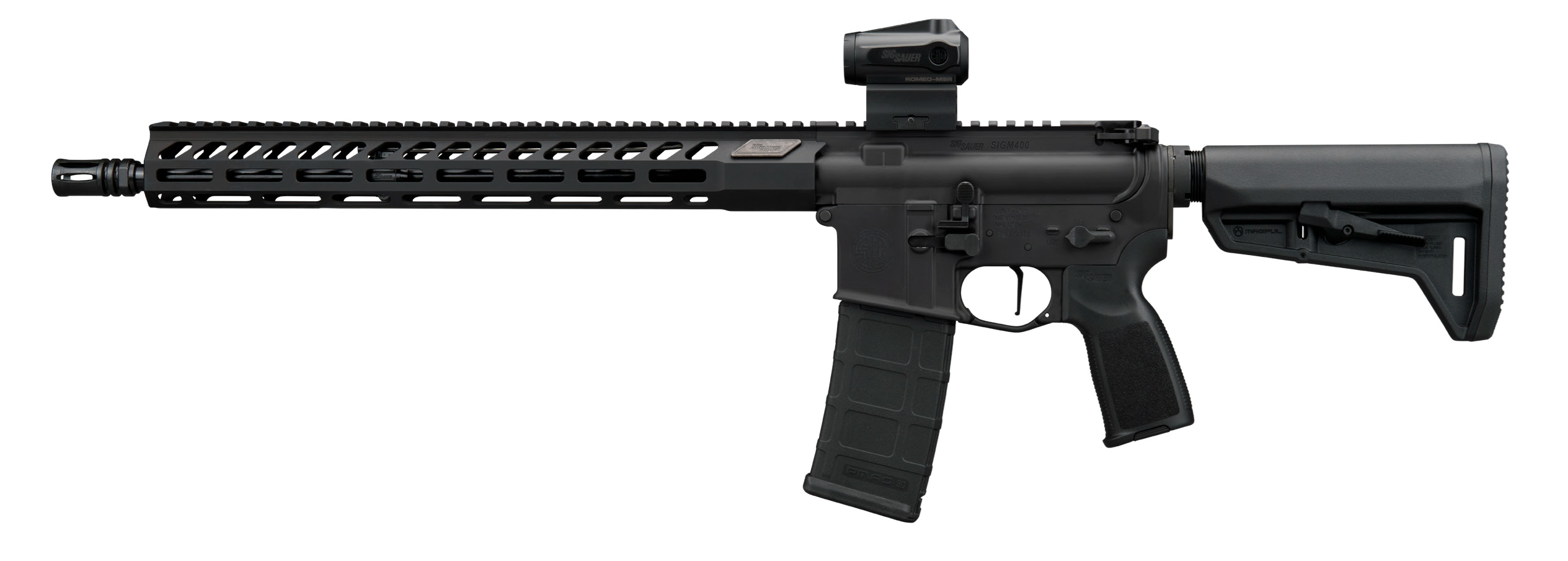 SIG M400 FORGE 5.56 rifle, 16 in. CHF barrel, ROMEO-MSR Gen II 2 MOA, black, 30-round