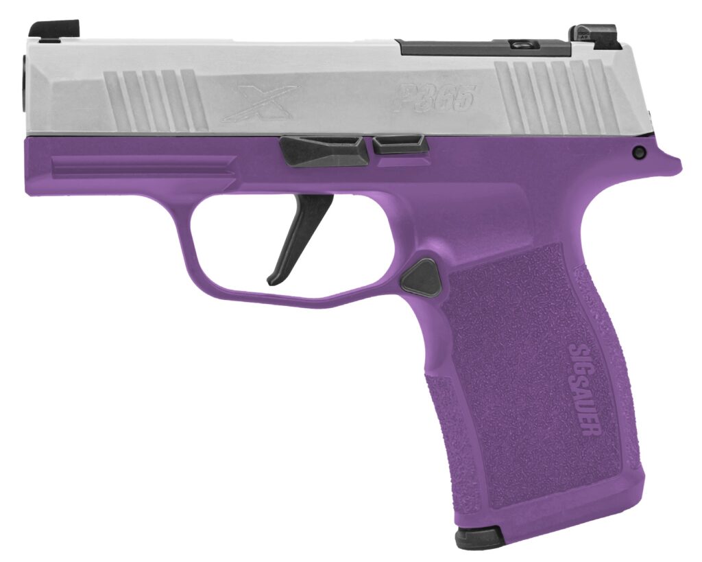 SIG Sauer P365X Purple/Stainless 9mm Pistol, 3.1" Barrel, 12-Round