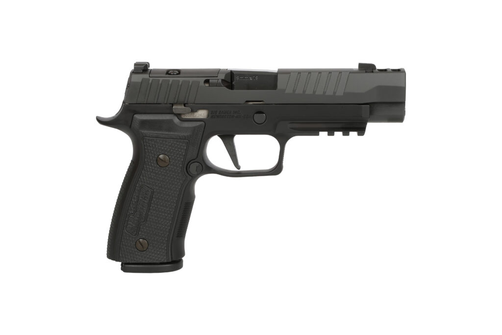 SIG Sauer P320 AXG Legion Off Duty 9mm Pistol, 3.9" Barrel, Optic Ready, Compensated, LEGION Gray, 21-Round