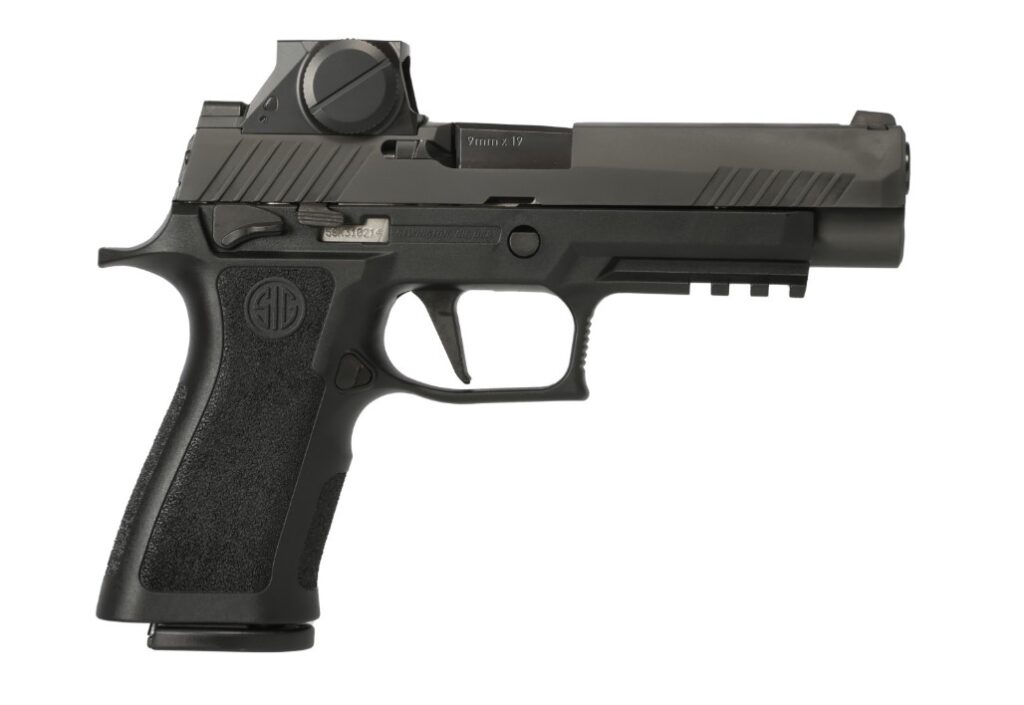 SIG Sauer M17 Manual Safety 9mm Pistol with ROMEO-M17, Black, 4.7" Barrel, 17/21-Round Mags
