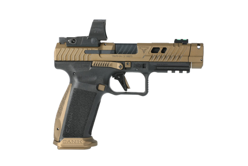 Canik TTI Combat 9mm Pistol with MECANIK MO3 Red Dot, 4.6" Barrel, Bronze, 18+1 product image
