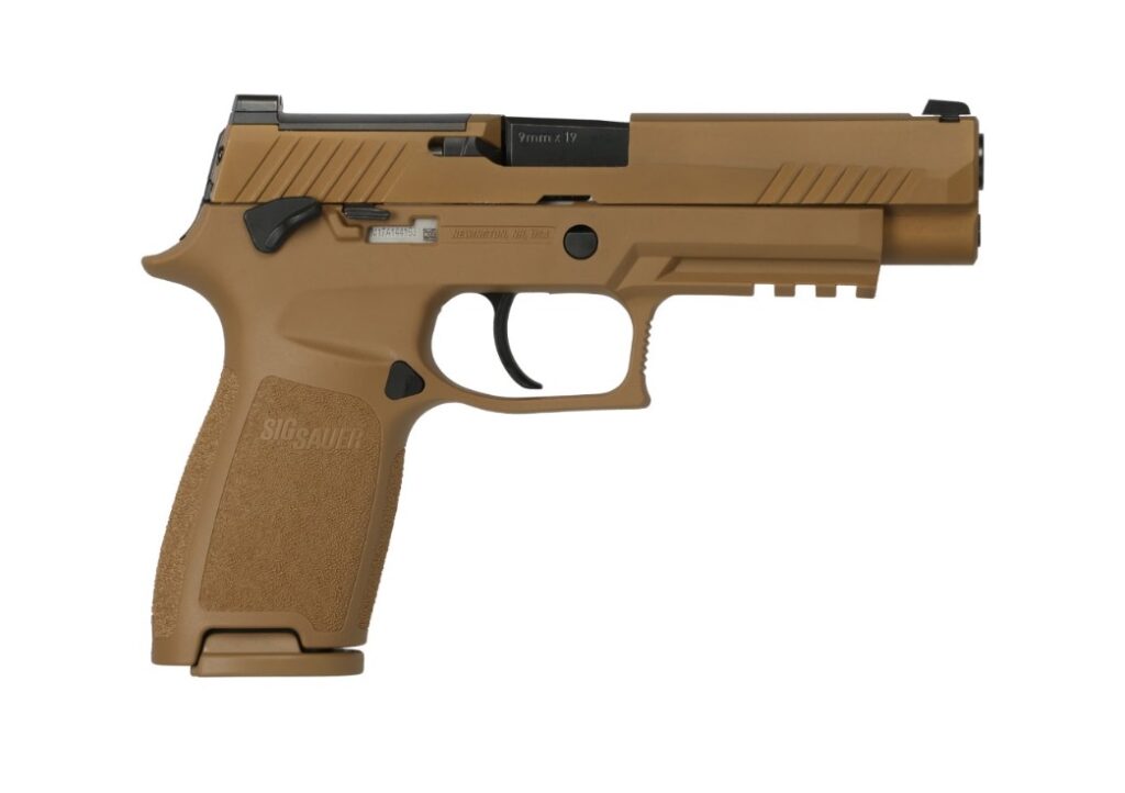 SIG Sauer M17 Manual Safety 9mm Pistol with ROMEO-M17, Coyote, 4.7" Barrel, 17/21-Round Mags