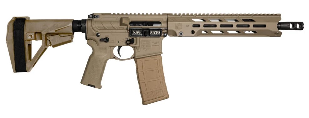 Diamondback DB15 Obsidian Series 5.56 NATO 11.5" Pistol with Brace, FDE product image