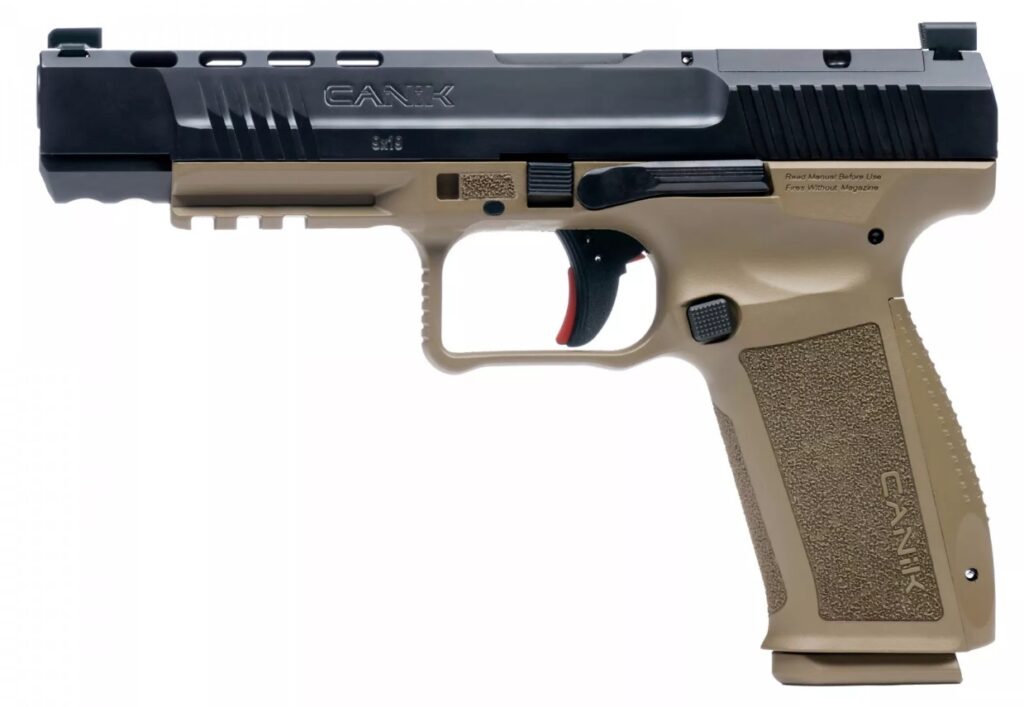 Canik METE SFx 9mm Pistol, 5.2 inch Barrel, 10+1, Black/FDE