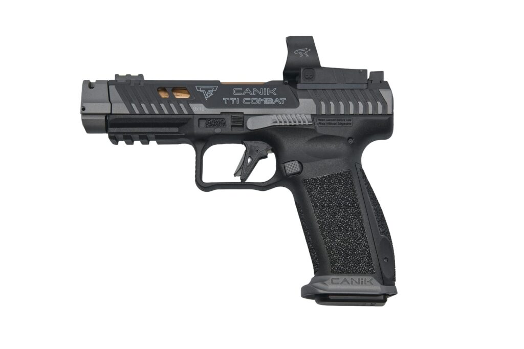 Canik TTI Combat Smoke 9mm Pistol with MECANIK MO3 Red Dot, 4.6" Barrel, 21+1 product image