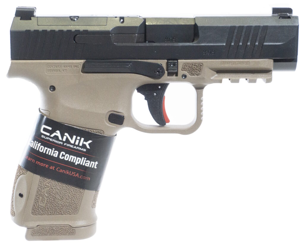 Canik METE MC9LS California Compliant 9mm pistol, 3.64" Barrel, 10+1, Black/FDE