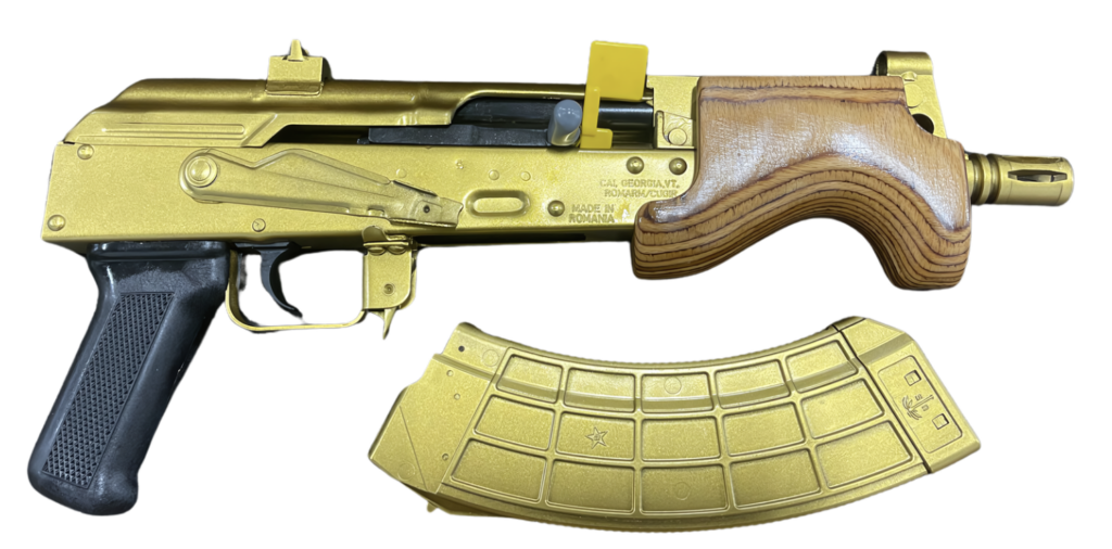 Century Arms Micro Draco 7.62x39mm Pistol, 30-Round, Gold
