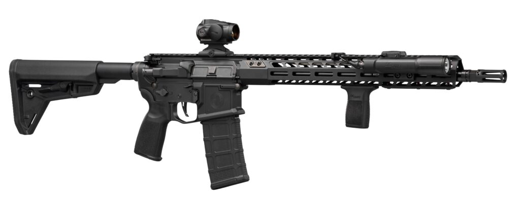 SIG M400 Sentry 5.56 rifle with ROMEO5 Gen II, FOXTROT-MSR light, and vertical foregrip