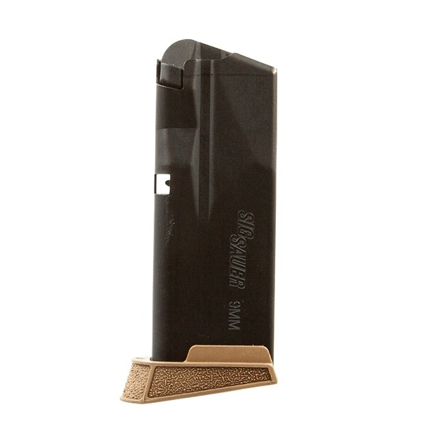 Sig Sauer 365 Magazine, 9mm, 10-Round, Coyote, Compact, Subcompact, Finger Extension - Image 3