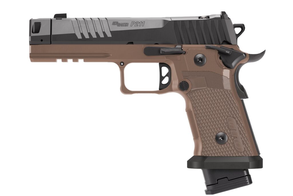 SIG Sauer P211 GTO Combat 9mm Pistol 4.4" Barrel Coyote 23/21-Round Compensated