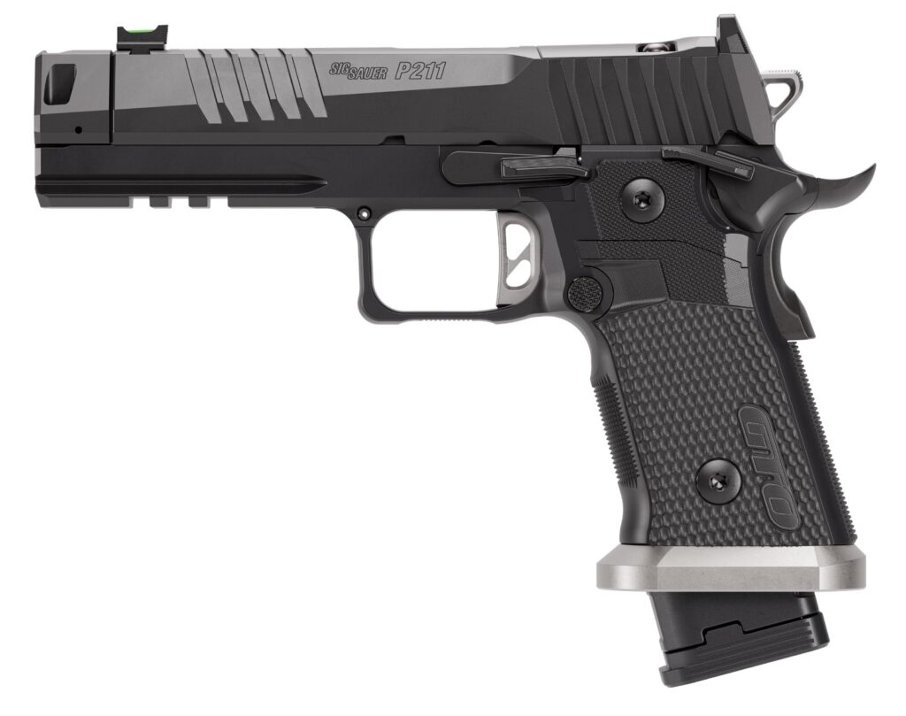 SIG P211 GTO 9mm compensated pistol, 4.4 in. bull barrel, black Nitron, optic-ready