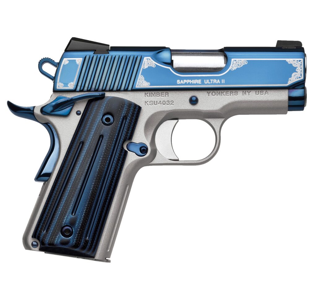 Kimber Sapphire Ultra II .45 ACP 3-Inch Pistol Bright Blue PVD - Kimber Sapphire Ultra II