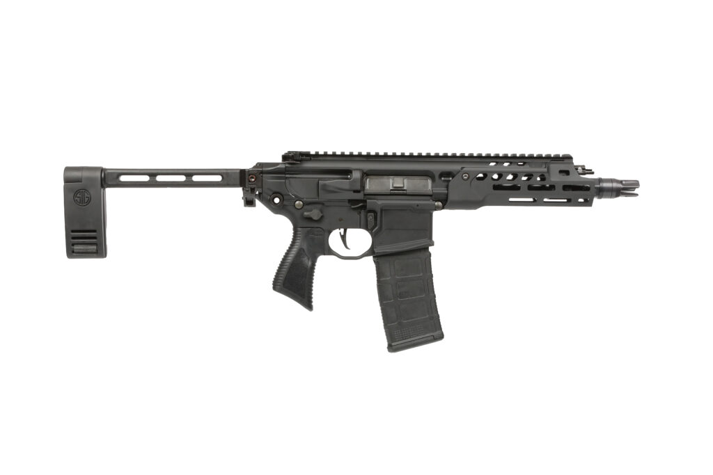 SIG Sauer MCX-Rattler LT 5.56 NATO pistol with 7.75 inch barrel and black finish